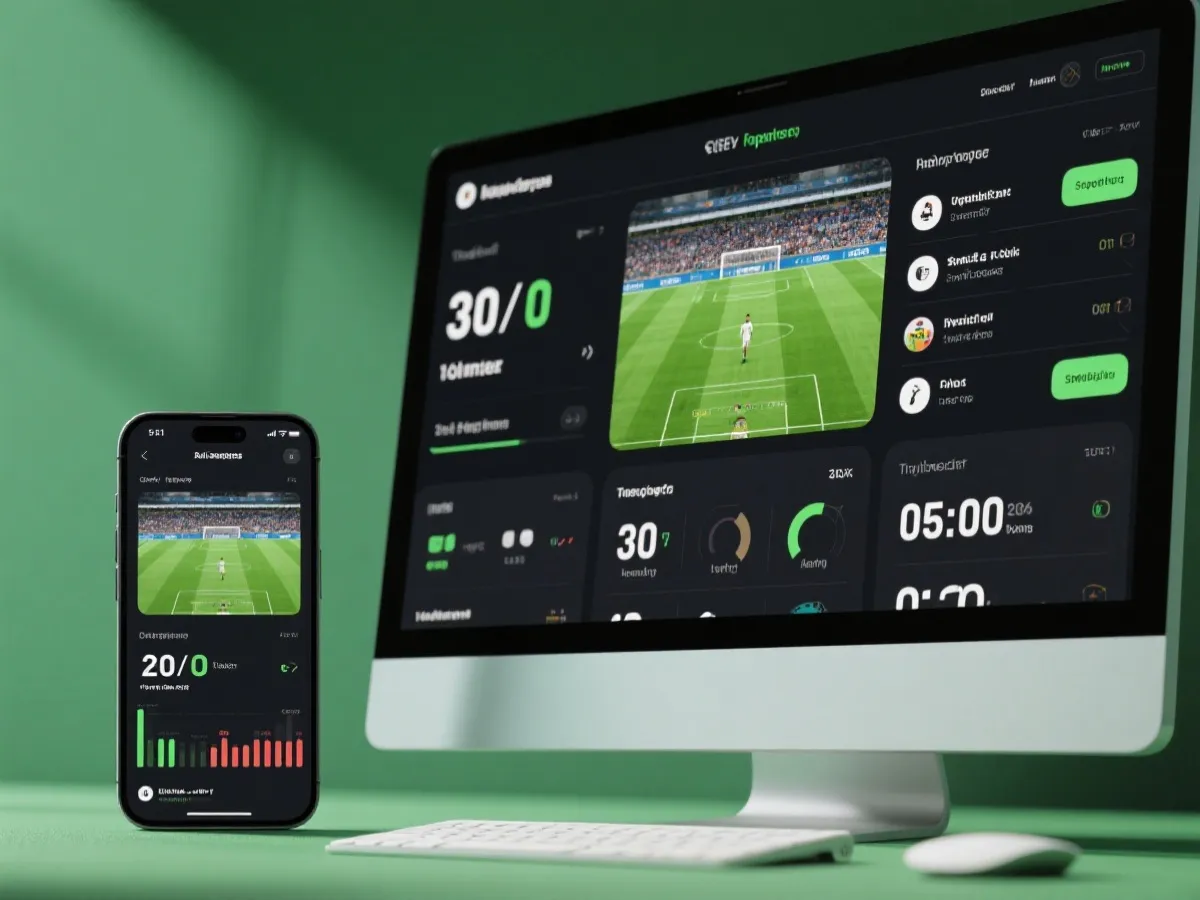 即時比分與多裝置直播示意圖