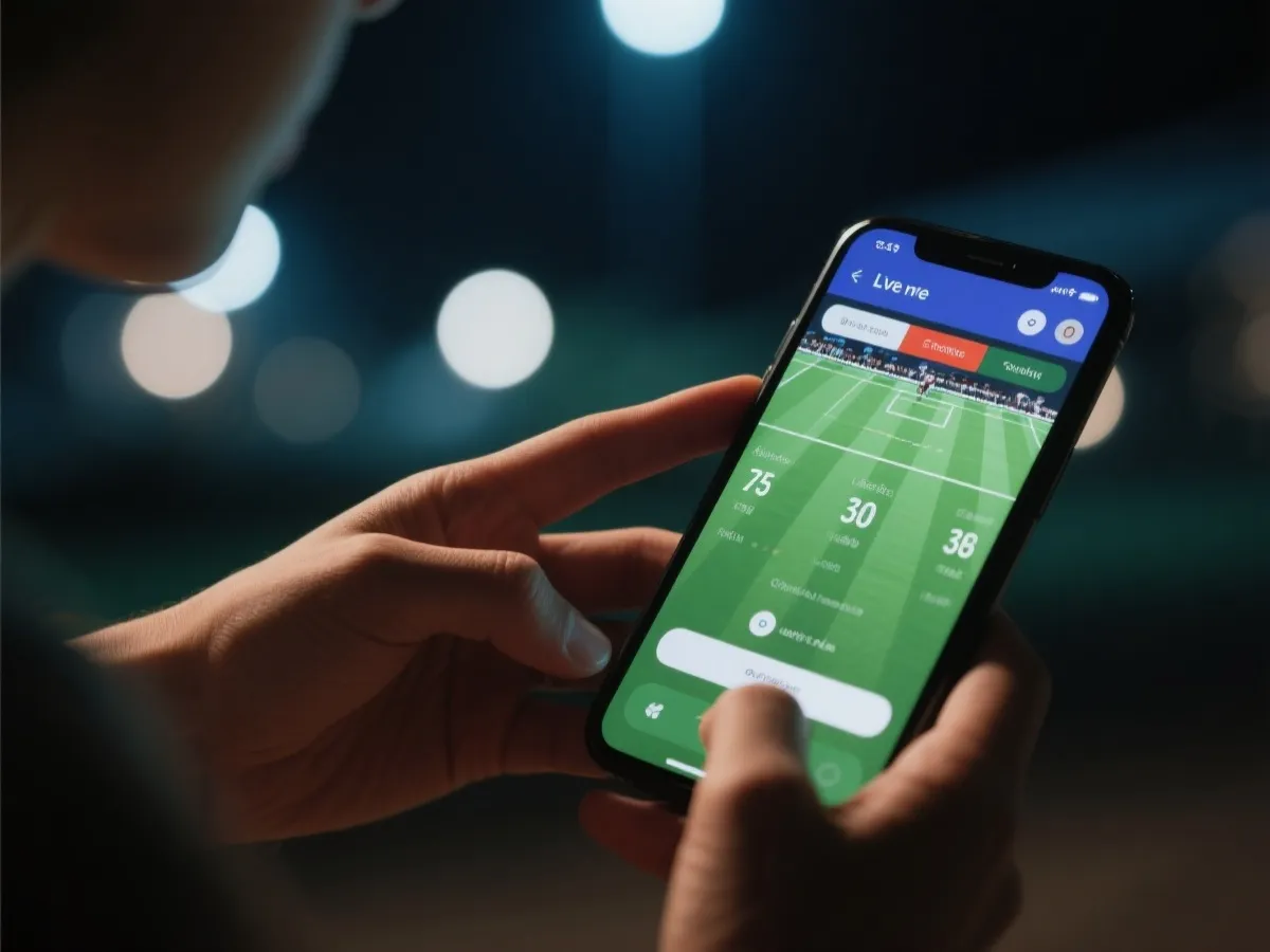 使用手機查看世界盃資訊情境圖